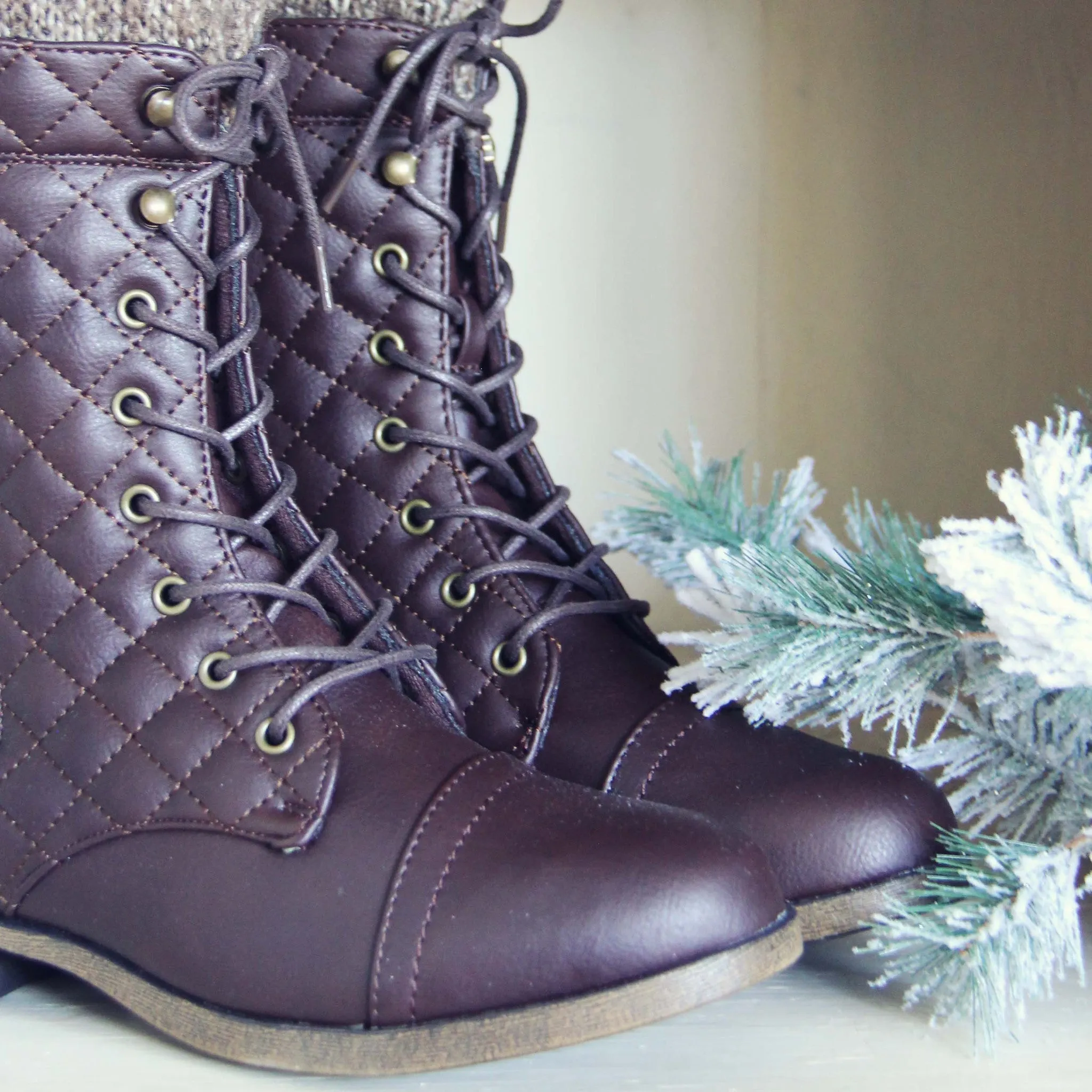 Jack Pine Sweater Boots in Brown