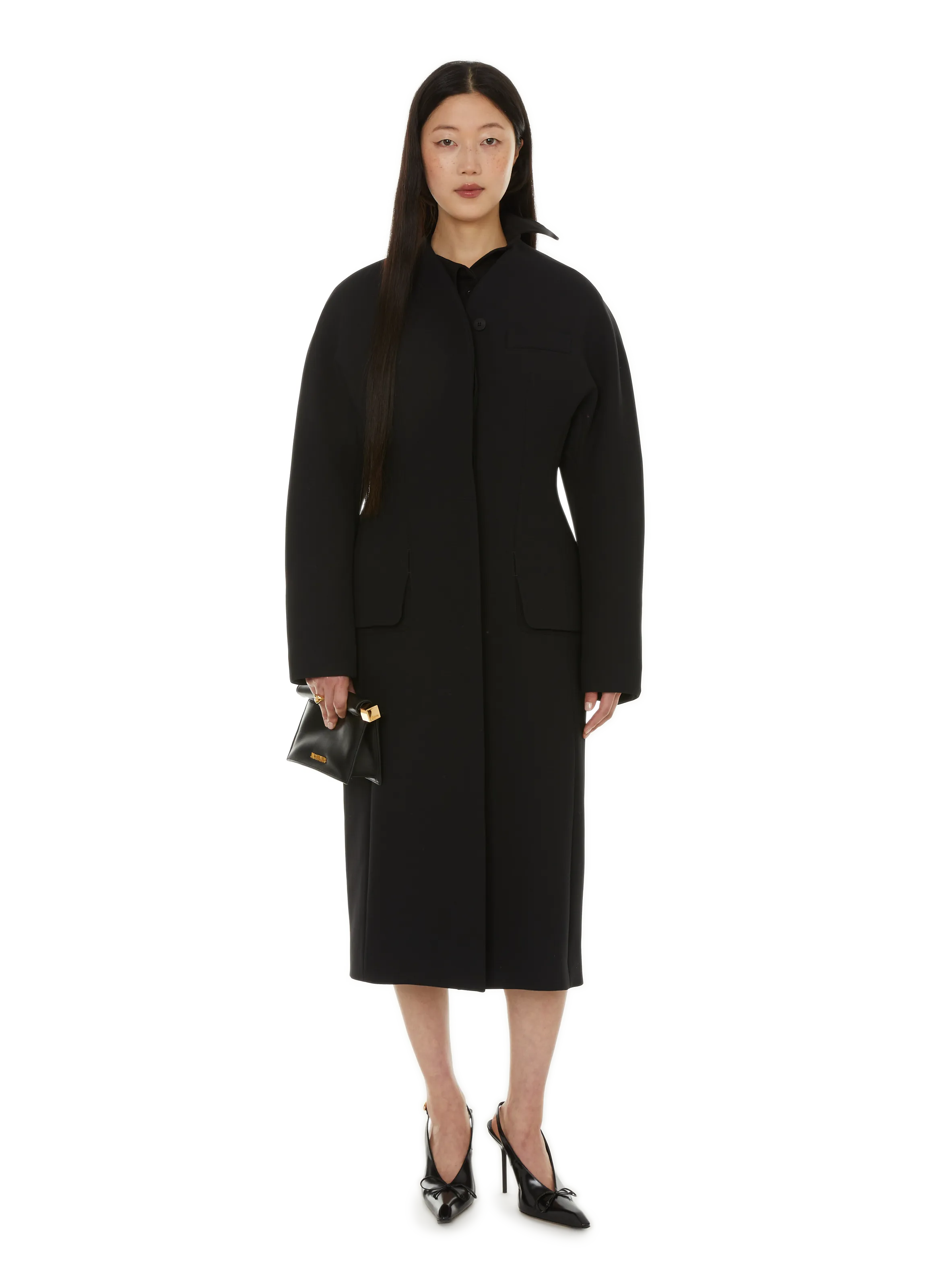 JACQUEMUS  Le Manteau Ovalo coat - Black