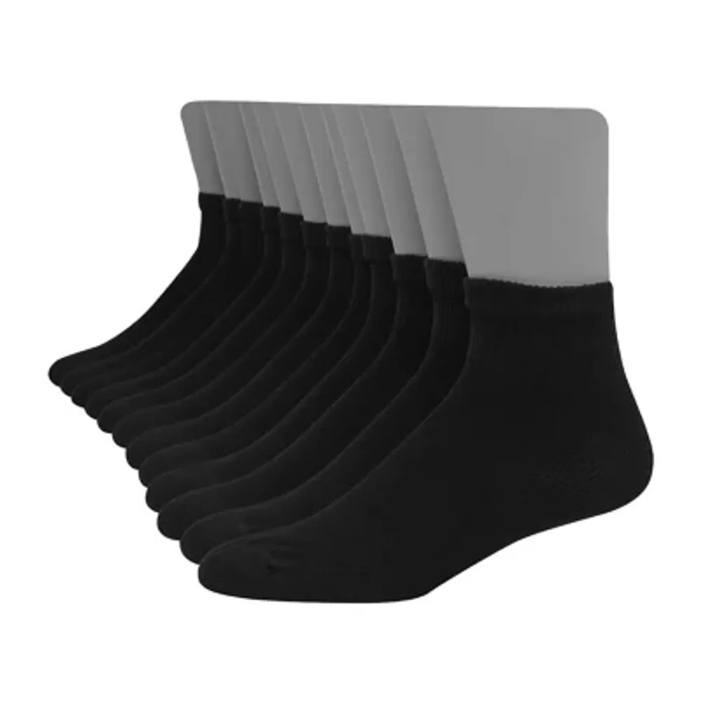 JCPenney Hanes Ultimate 12 Pair Quarter Ankle Socks Mens