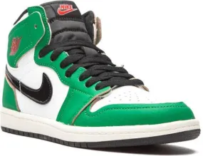 Jordan Kids Air Jordan 1 Retro High OG Lucky Green sneakers White