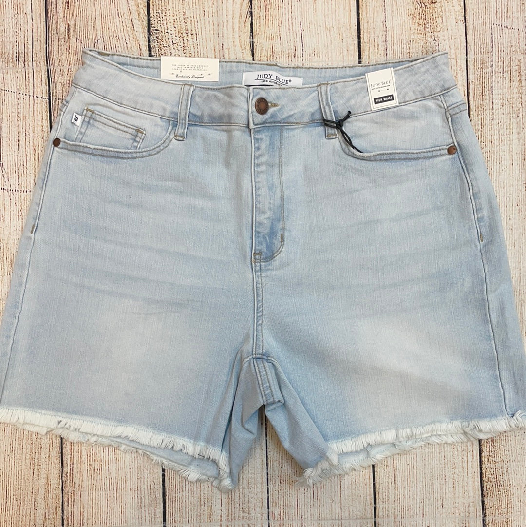 Judy Blue High Waist Bleach Light Cut off Shorts