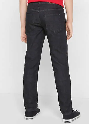 Kids Button Zip Fastening 5-Pocket Jeans by bonprix | Look Again