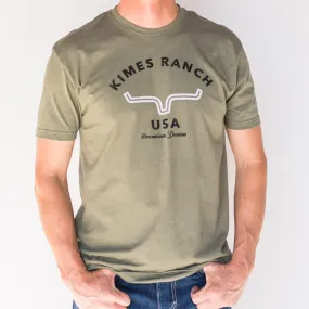 Kimes Ranch Men's Arch Military Green T-Shirt