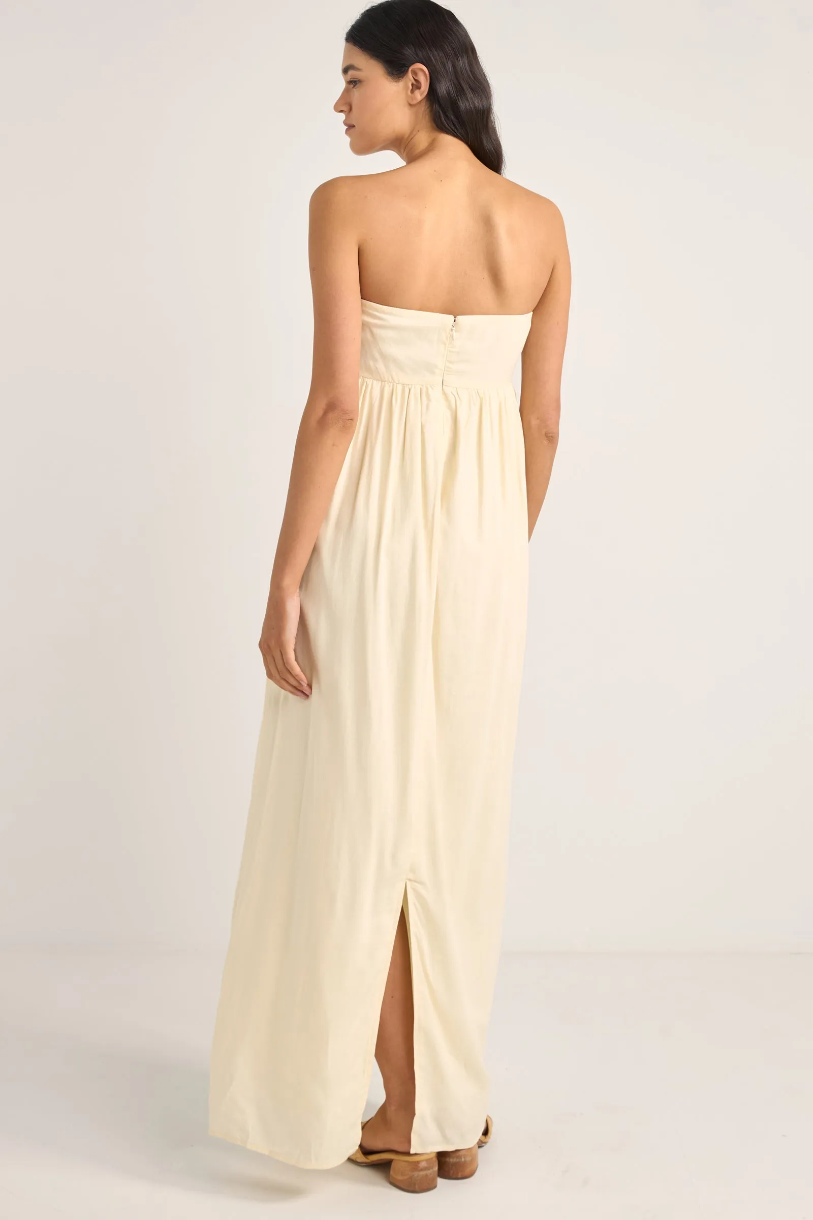 Lani Strapless Maxi Dress Cream