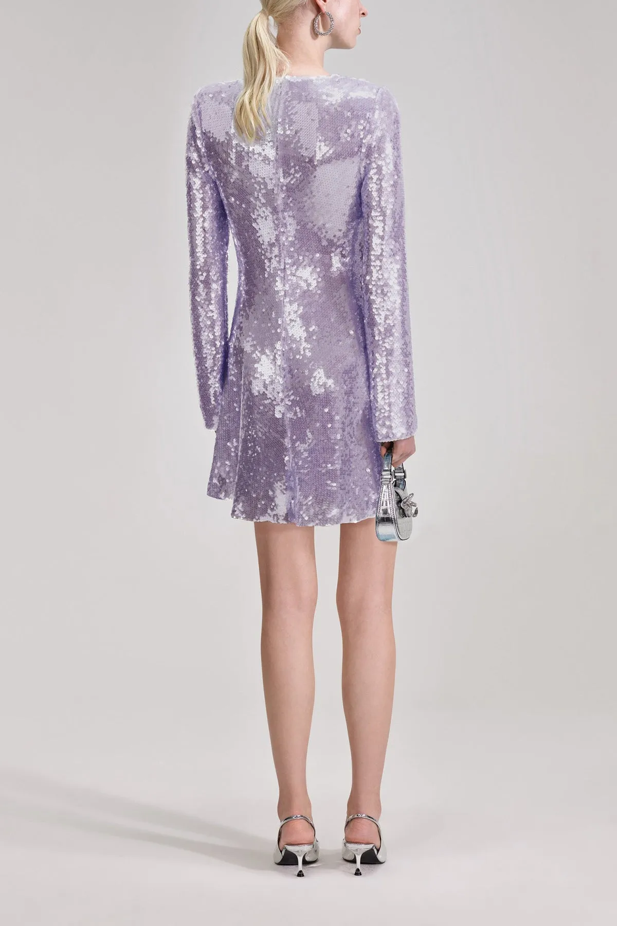 Lilac Sequin Mini Dress