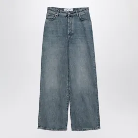 LOEWE High-Waist Wide Leg Blue Denim Jeans