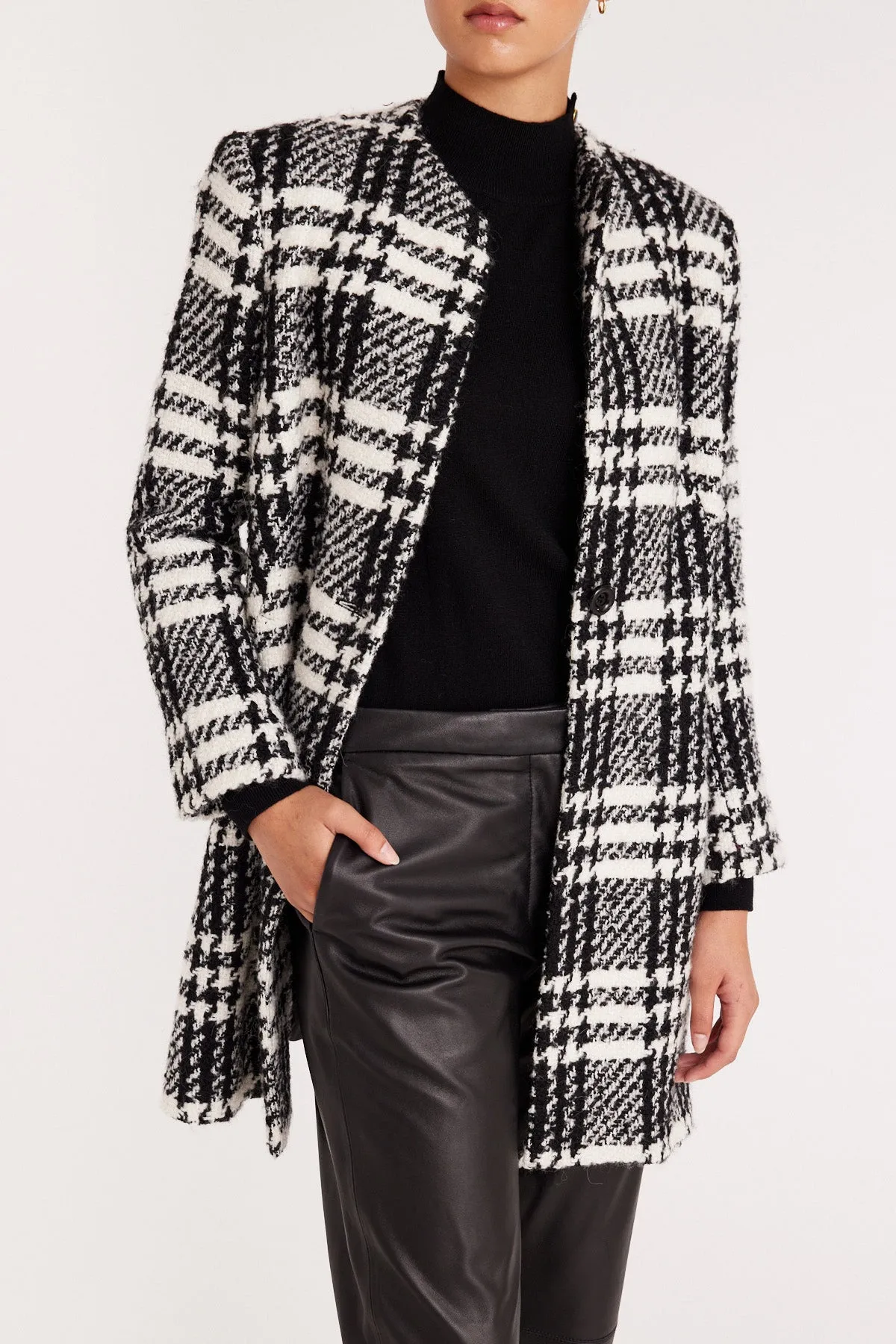 Madison Coat - Black/Check