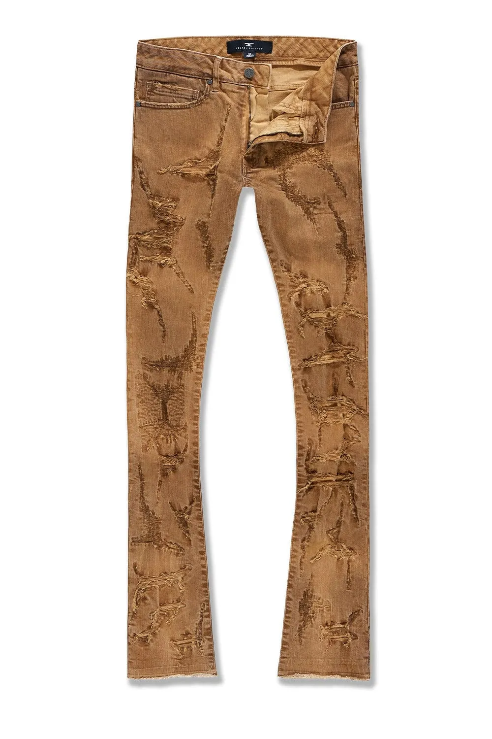 MARTIN STACKED - SANTORINI DENIM (Wheat)