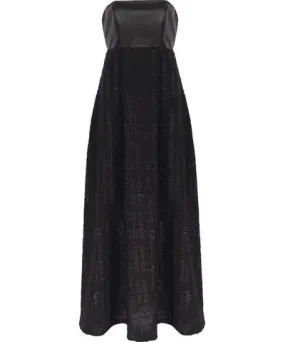 Mirimalist Women's Black Vega Strapless Maxi Dress