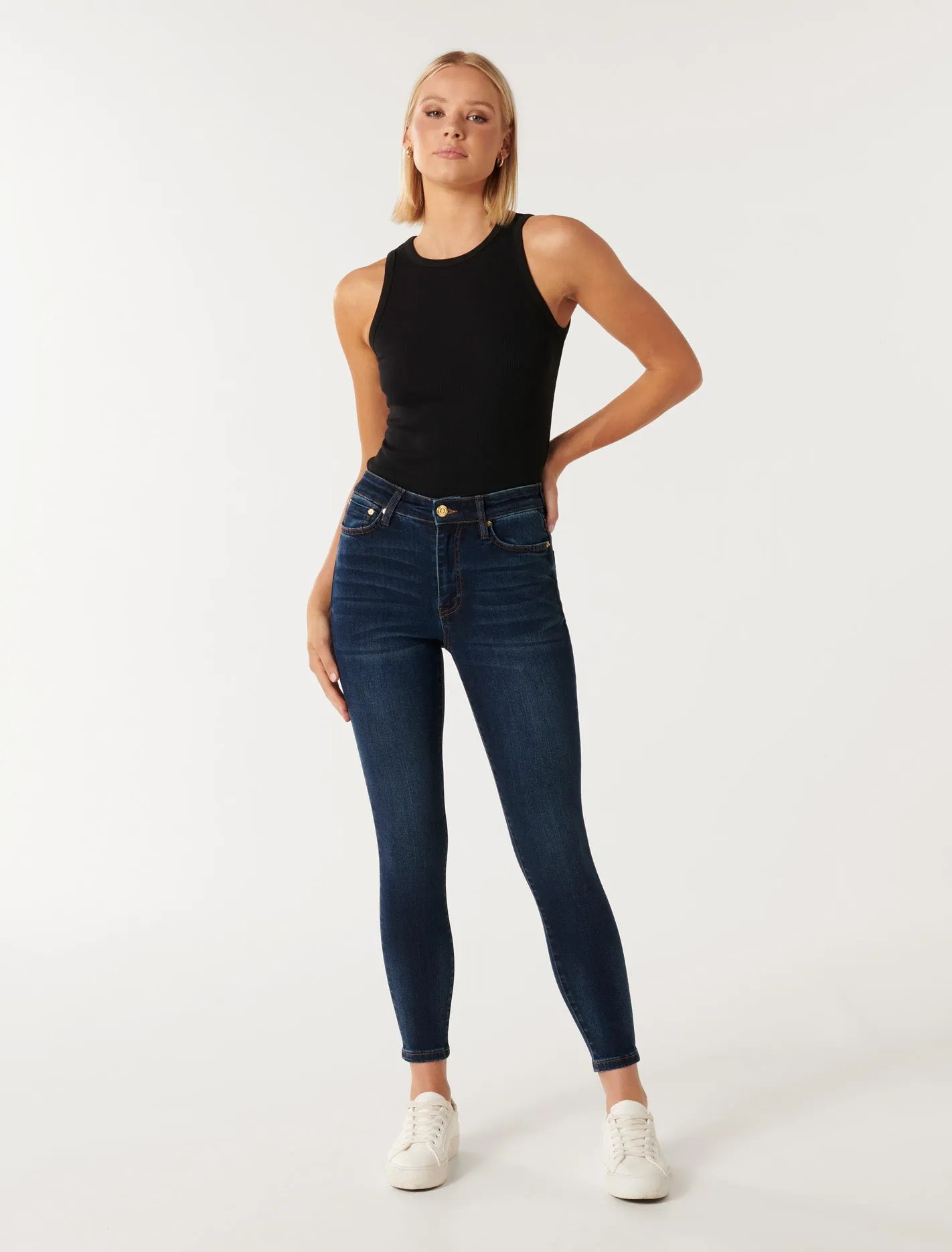 Nala Mid-Rise Ankle Skinny Jeans