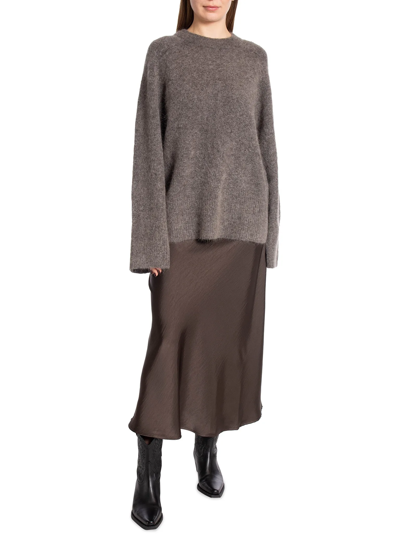 NEO NOIR SKIRT BOVARY DARK BROWN