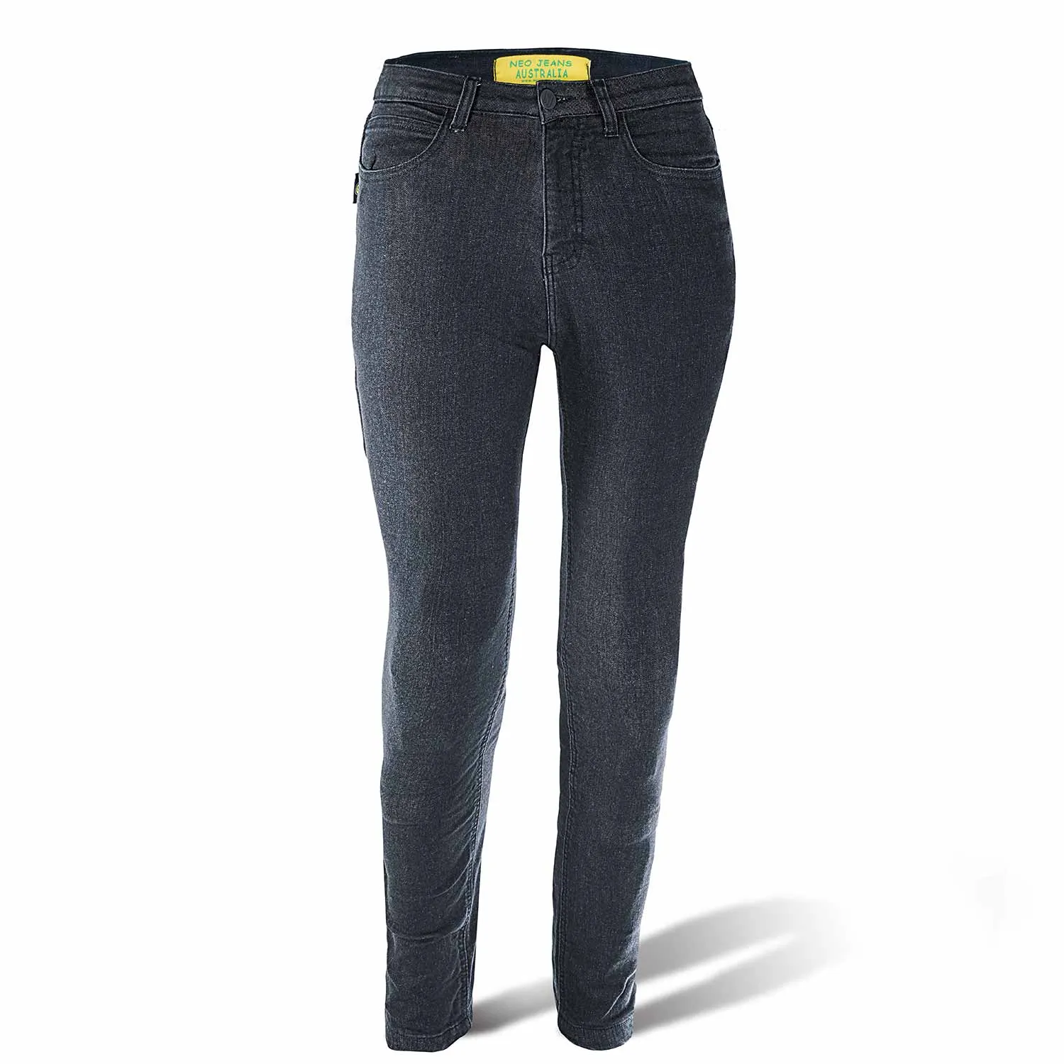 NEO WOMEN MOTORCYCLE JEANS – DARK GREY