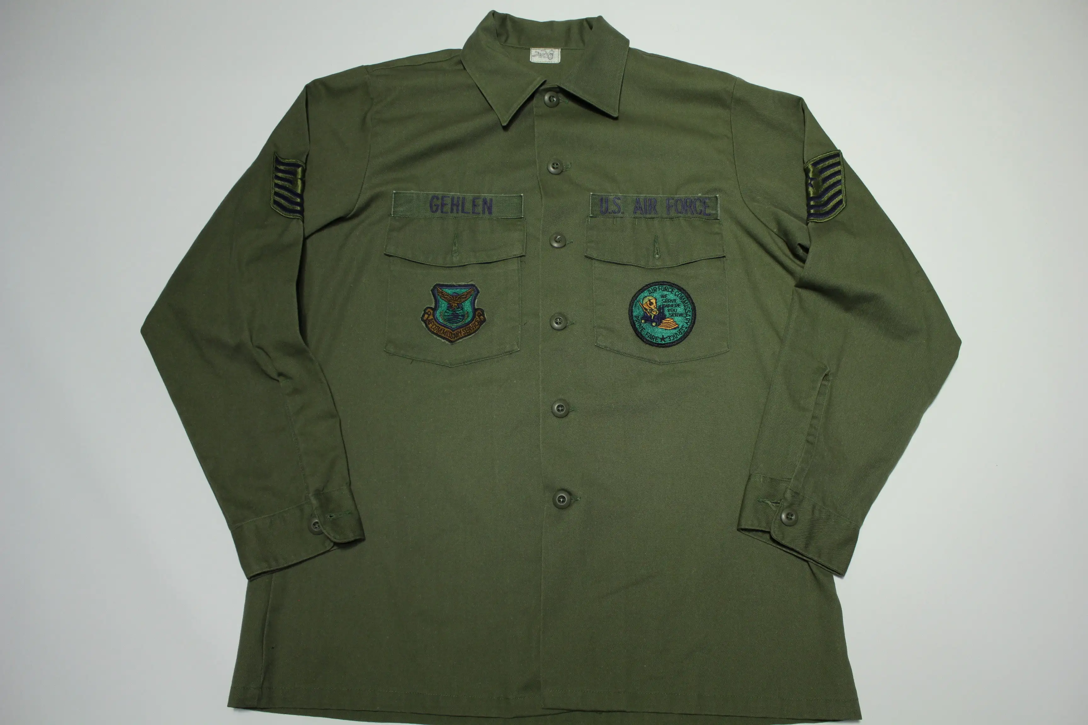 OG-507 Utility Durable Press Vintage 1983 Military Army Pocket Button Up Field Shirt