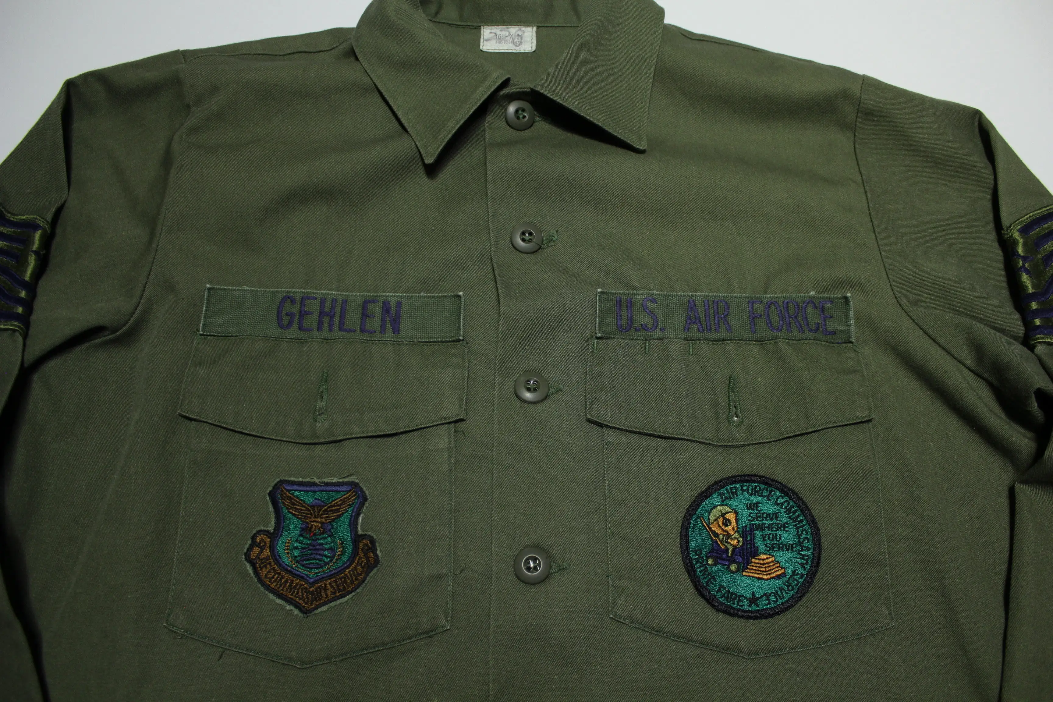 OG-507 Utility Durable Press Vintage 1983 Military Army Pocket Button Up Field Shirt