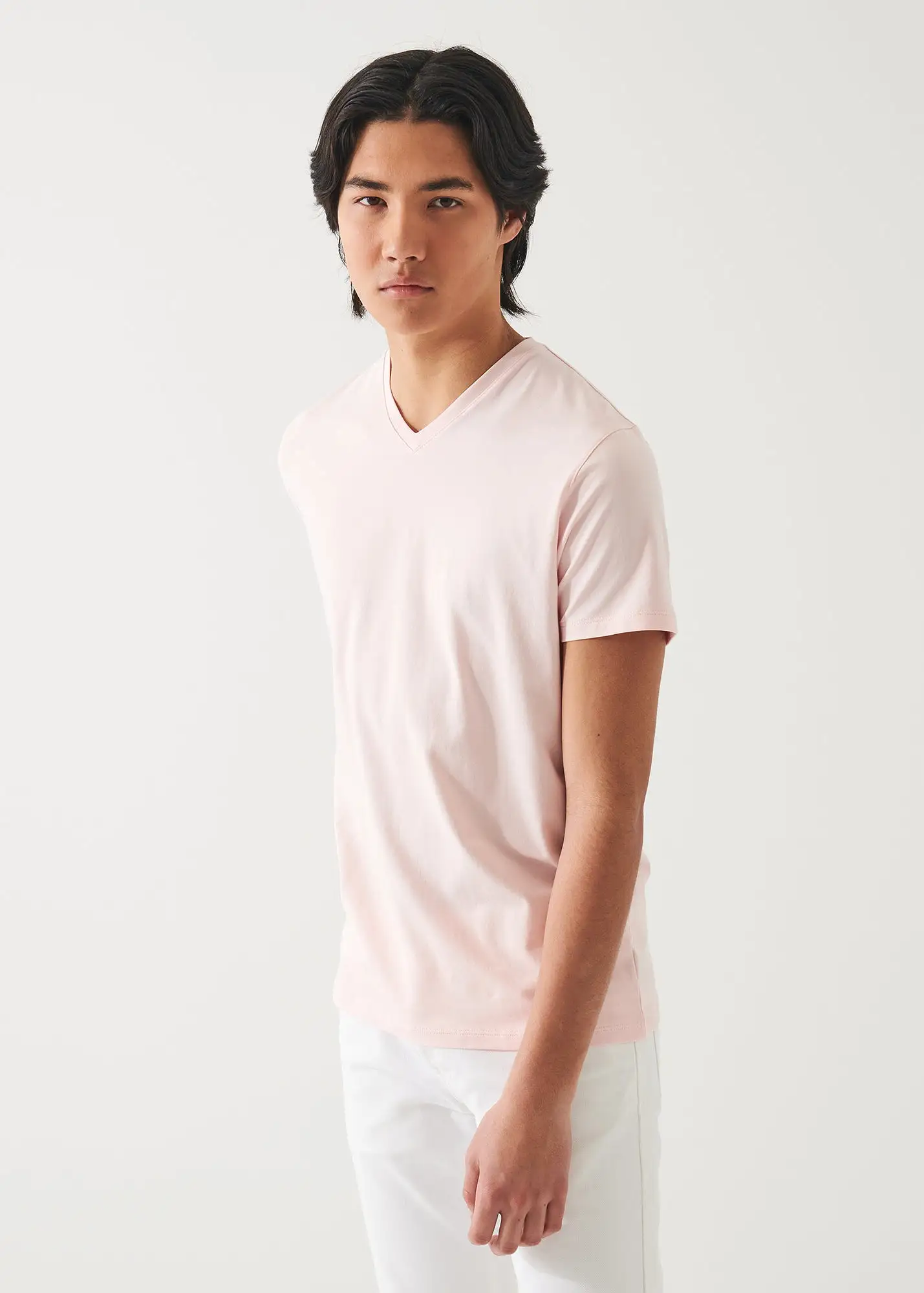 PIMA COTTON STRETCH V-NECK T-SHIRT