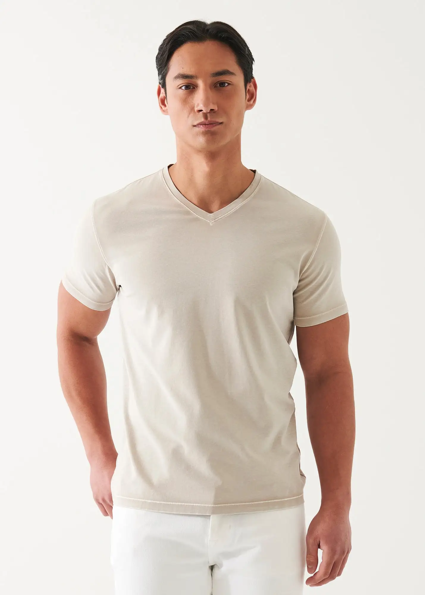 PIMA COTTON STRETCH VINTAGE WASH V-NECK T-SHIRT