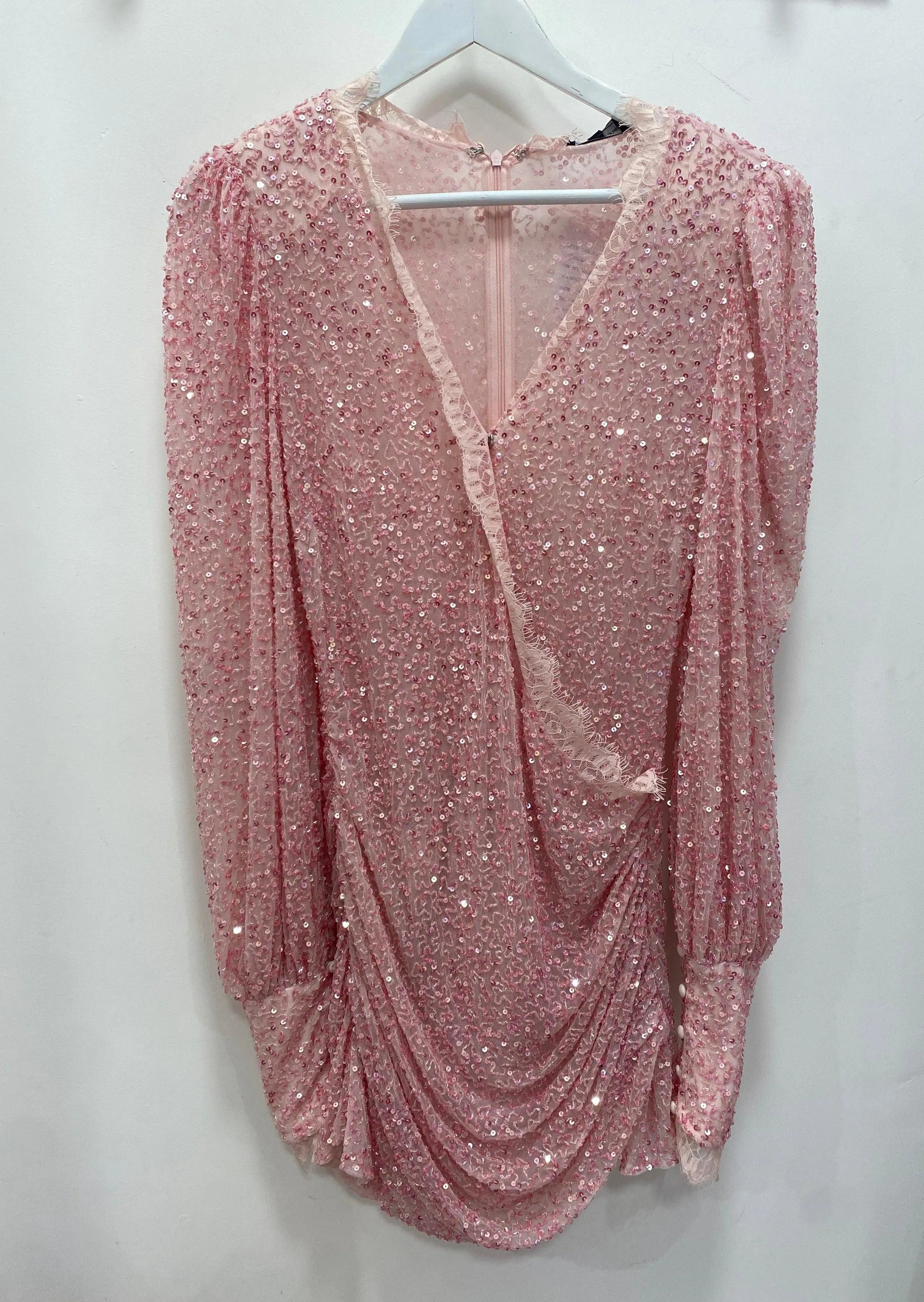 Pink Sequin Mini Dress