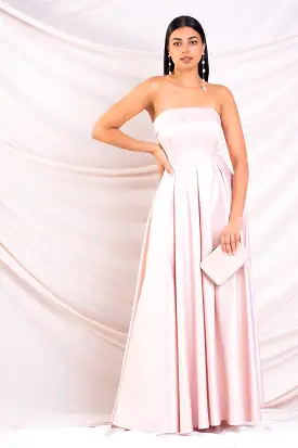 Pink Strapless Maxi Dress