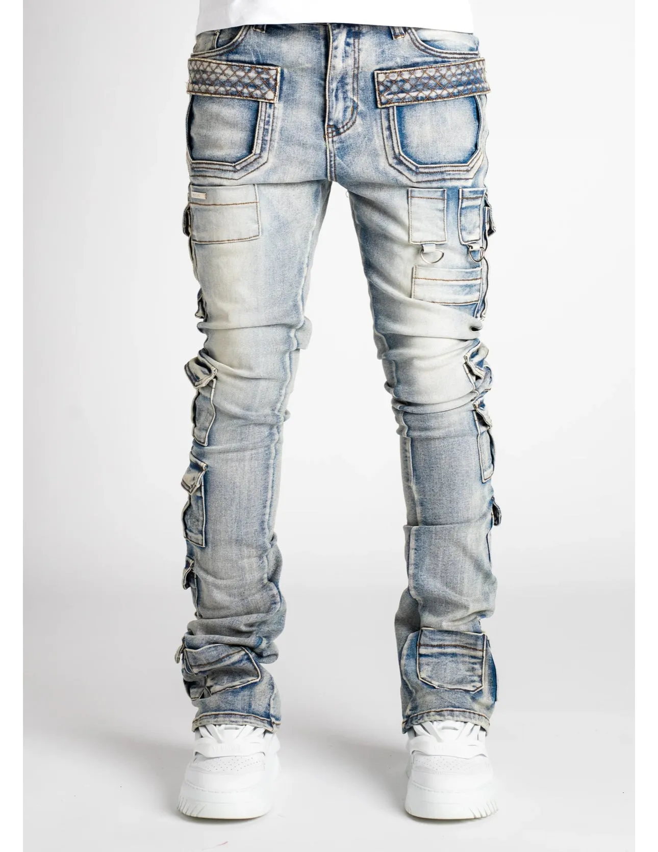 POWDER BLUE TACTICAL STACKED DENIM