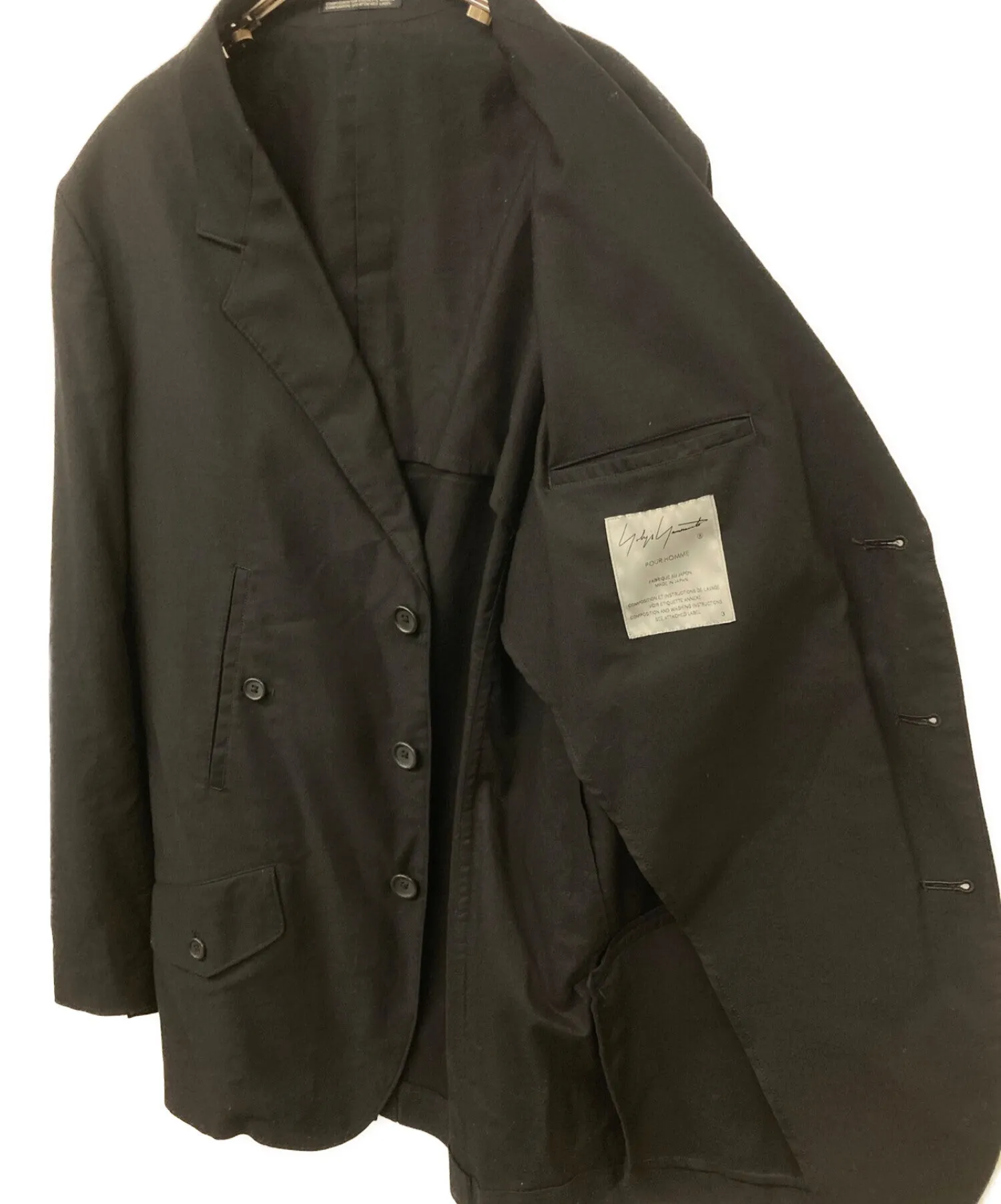 [Pre-owned] Yohji Yamamoto pour homme 24SS WIDE TWILL R-4 POCKET 3 BUTTON JKT HS-J11-002