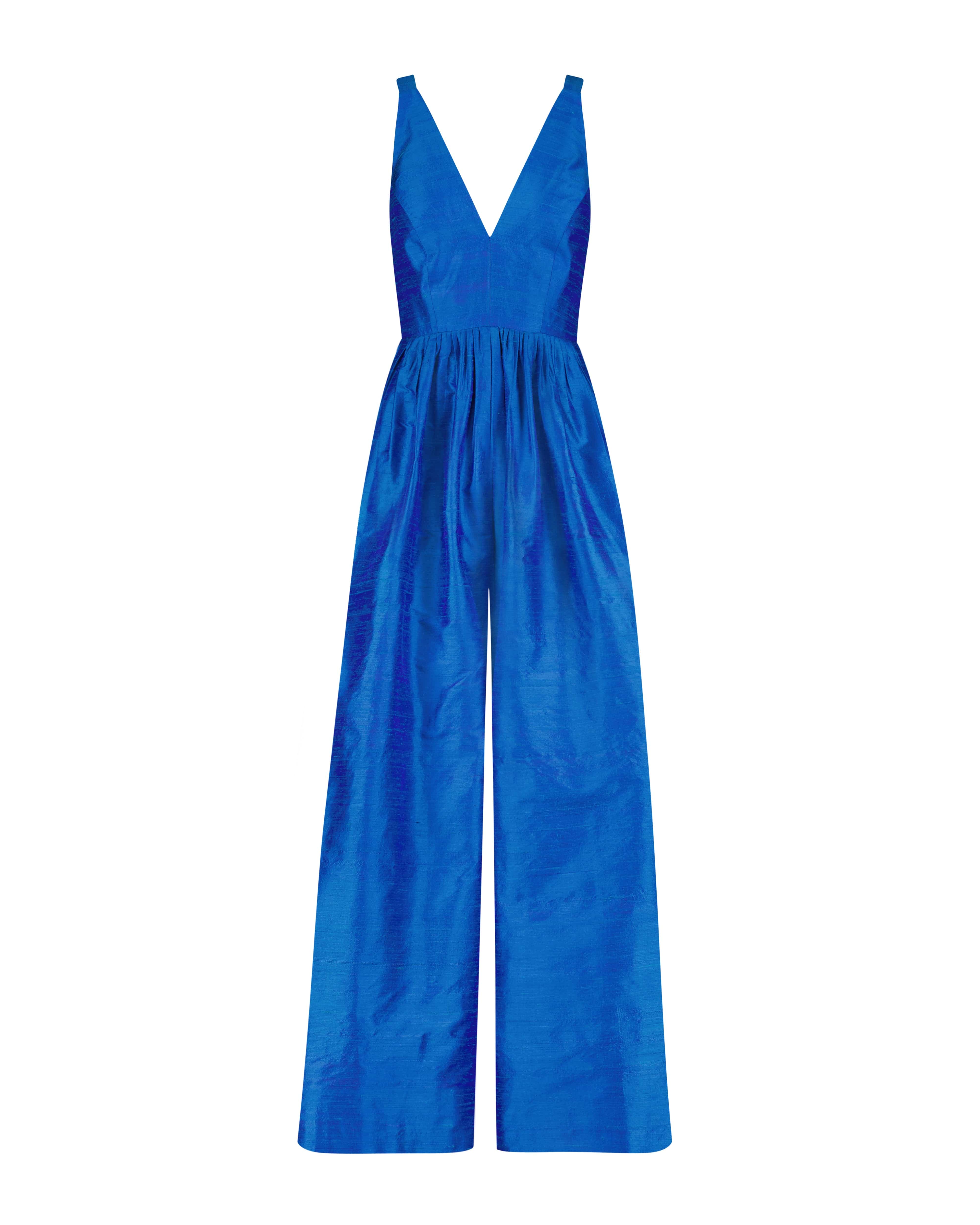 Quynh Jumpsuit in Silk Dupioni