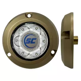 Shadow-Caster SC2 Series Bronze Surface Mount Underwater Light - Bimini Blue [SC2-BB-BZSM]