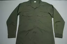 Shirt Utility Dura Press OG-507 DLA100 1987 Vintage 80s Military Army Issue Drab Olive Shirt