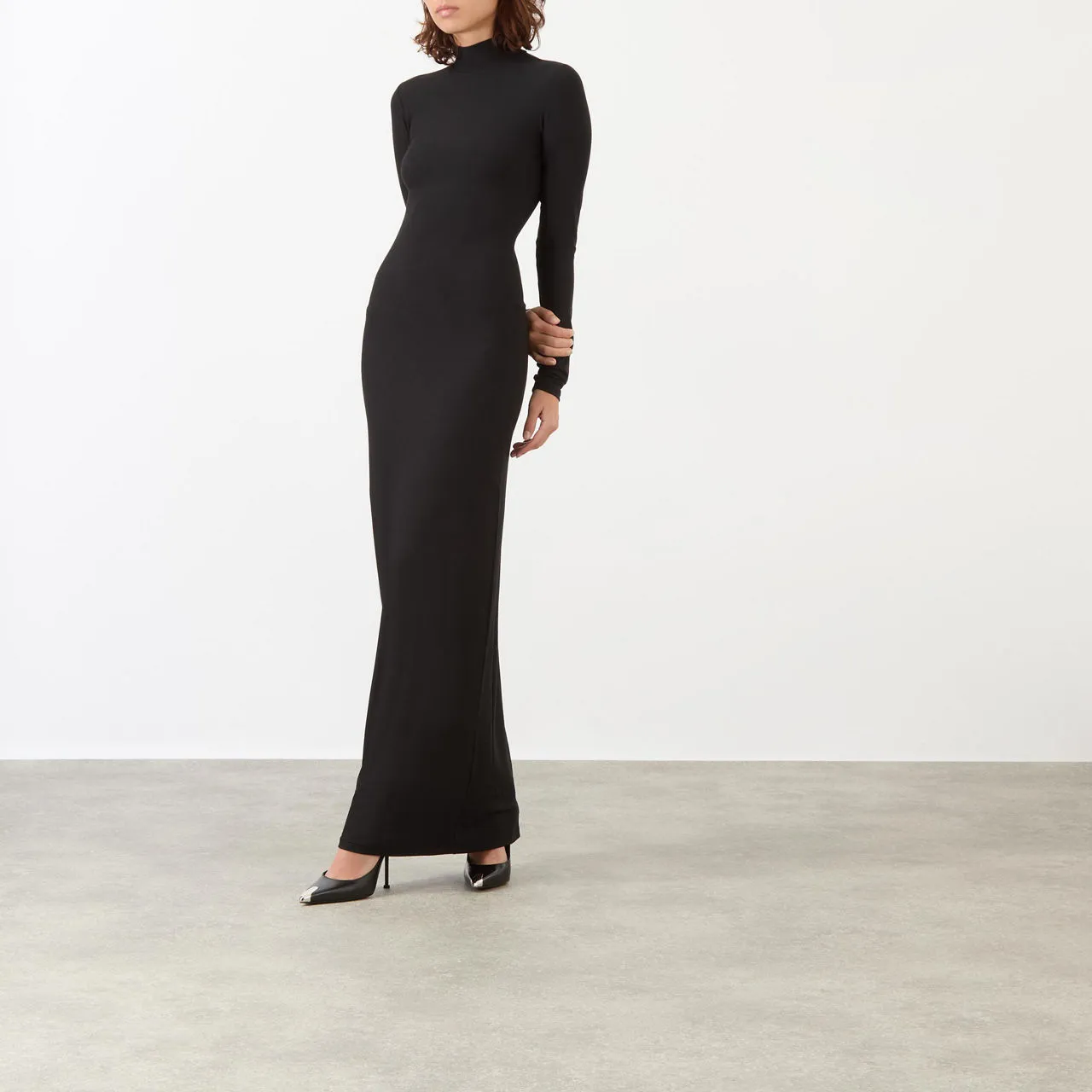 SKIMS SOFT LOUNGE Turtleneck Long Dress Onyx - Black