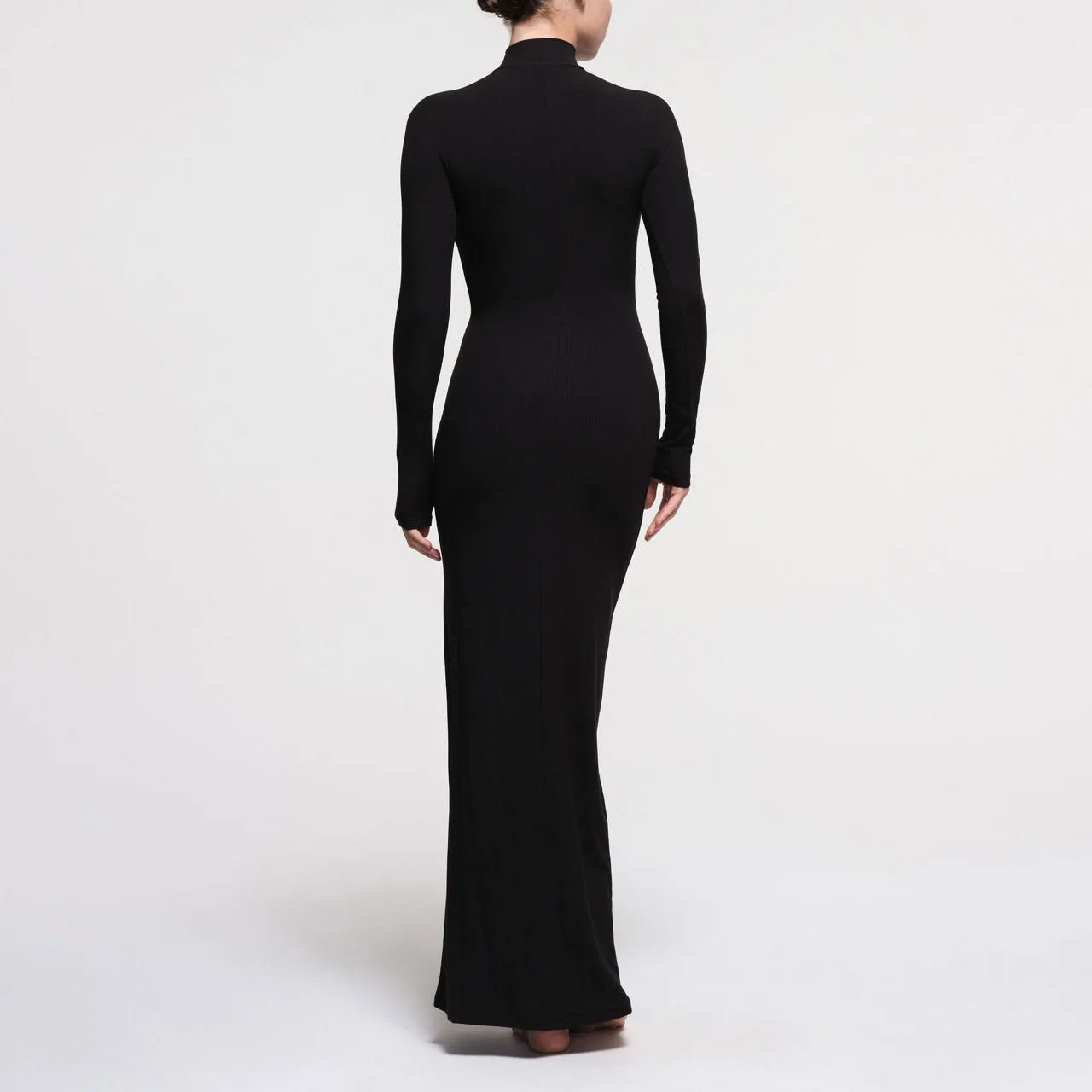 SKIMS SOFT LOUNGE Turtleneck Long Dress Onyx - Black