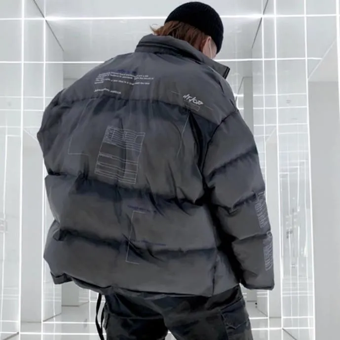 'Society' Transparent Puffer Jacket