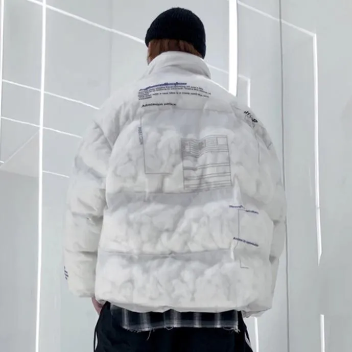 'Society' Transparent Puffer Jacket