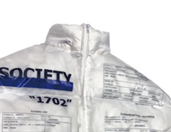 'Society' Transparent Puffer Jacket