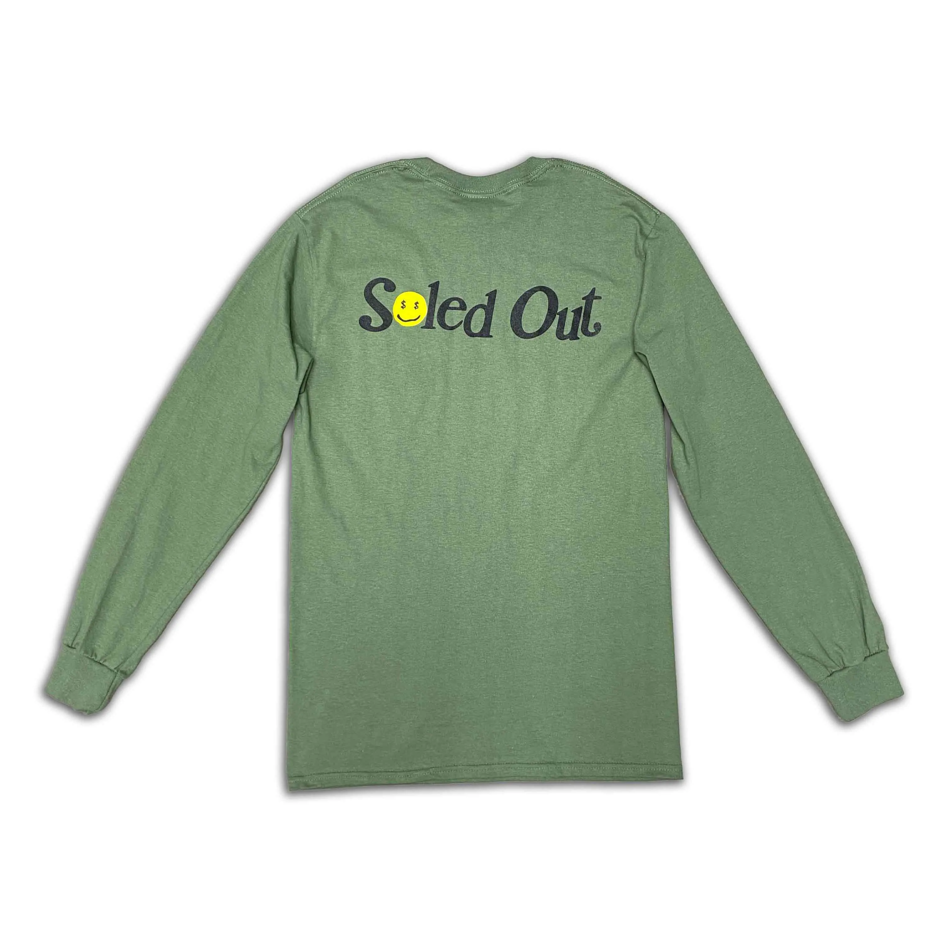 Soled Out Long Sleeve EXPENSIVE Military Green New Size M