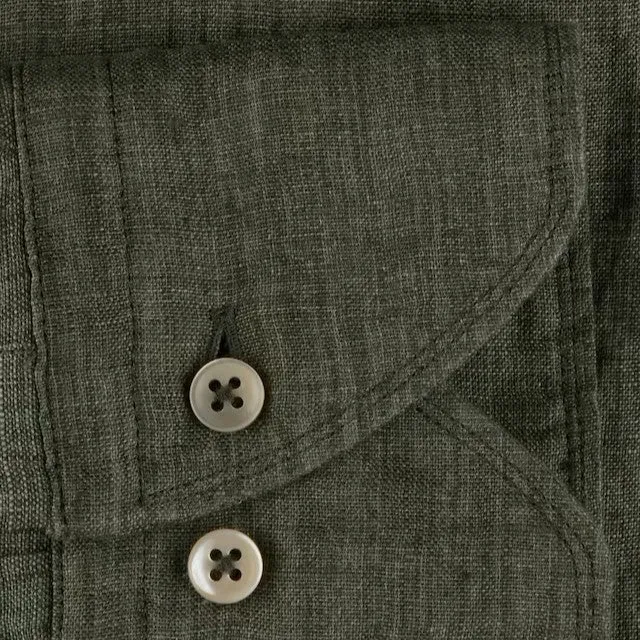 Stenstroms Mid Green Linen Shirt