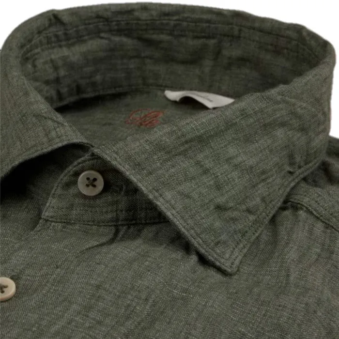 Stenstroms Mid Green Linen Shirt