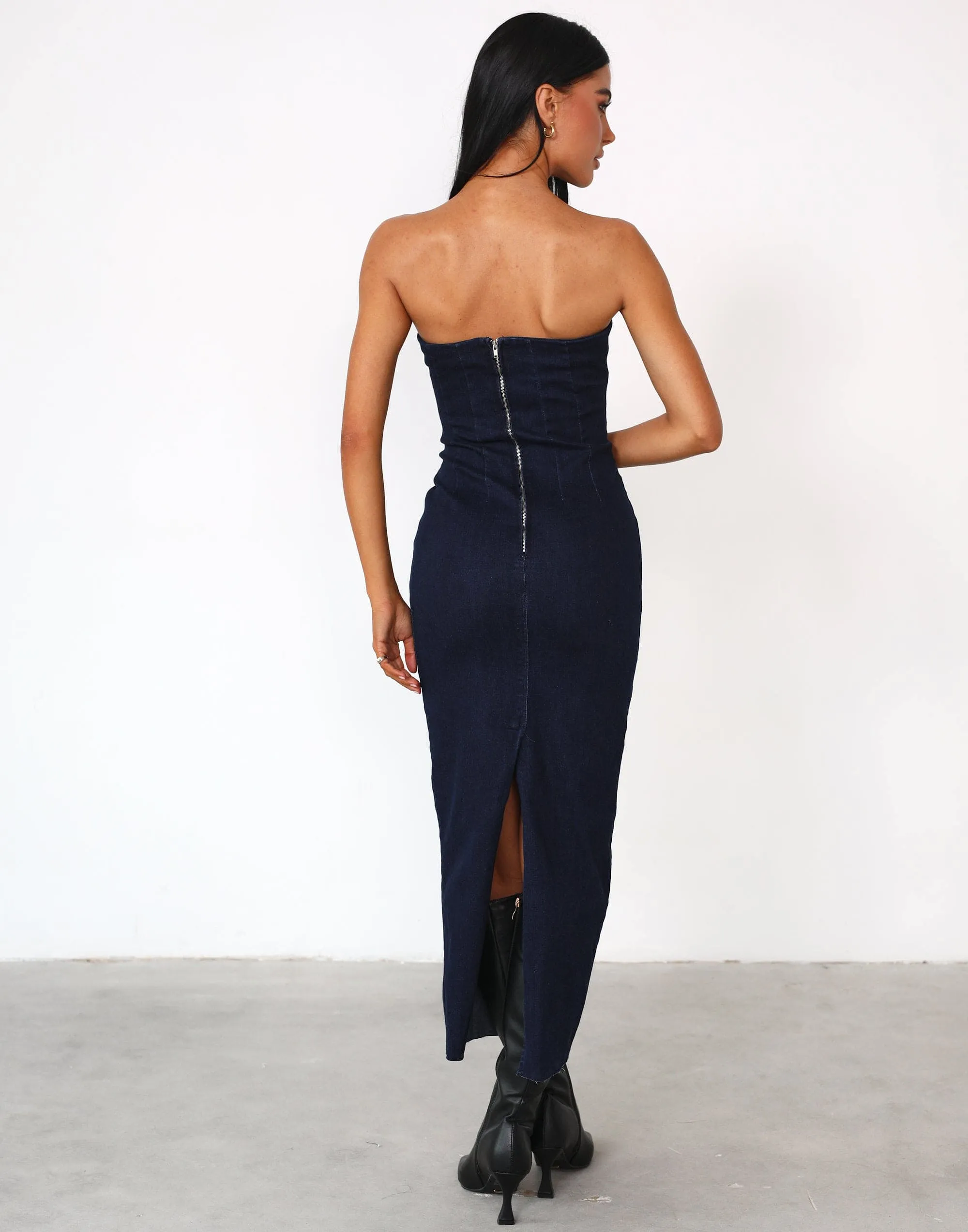 Tati Maxi Dress (Dark Denim)