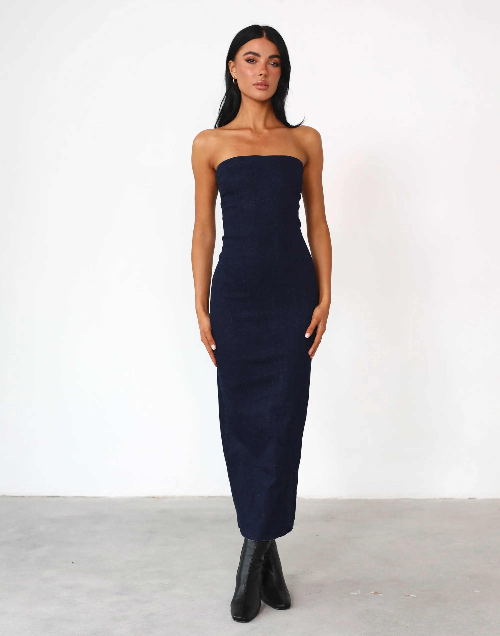 Tati Maxi Dress (Dark Denim)