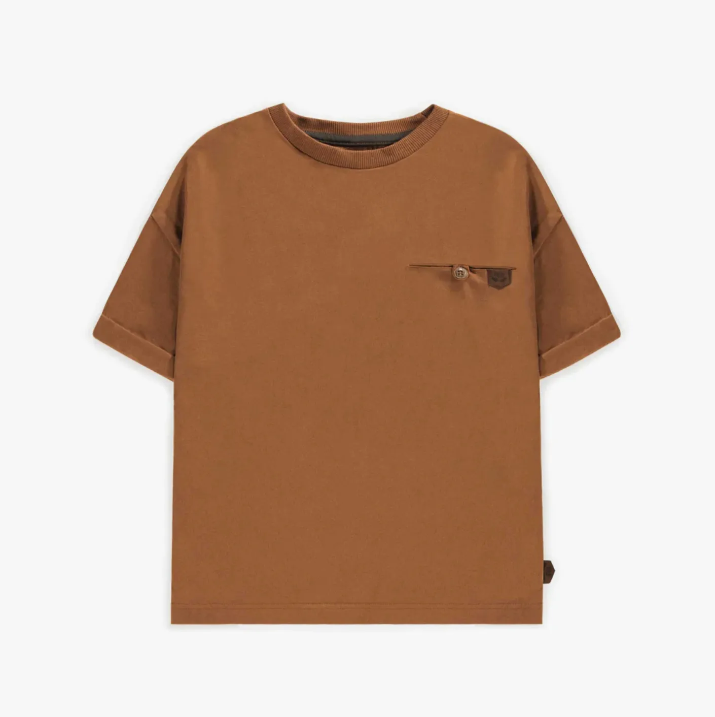 The Button Pocket Tee - Brown - KIDS