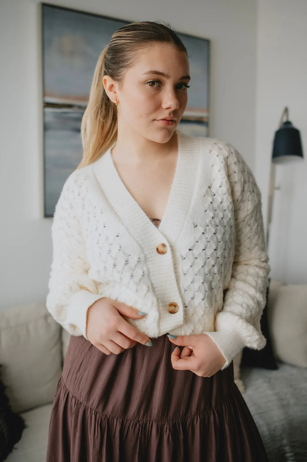 The Waffle Knit Chunky Cardigan