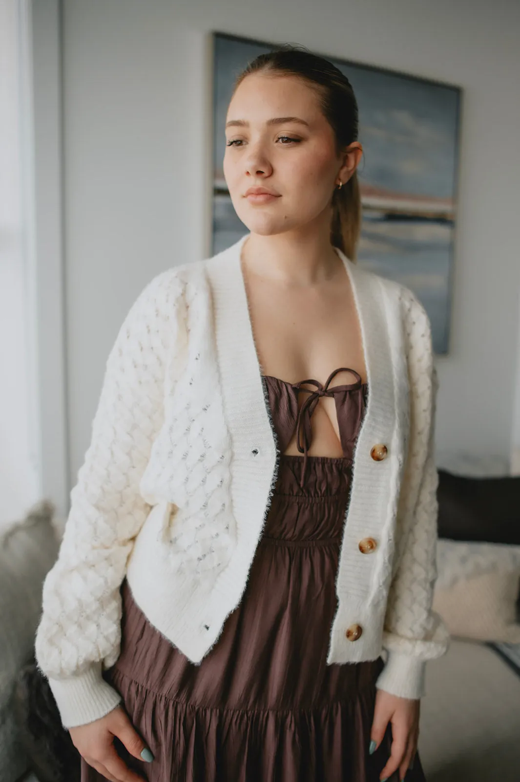 The Waffle Knit Chunky Cardigan