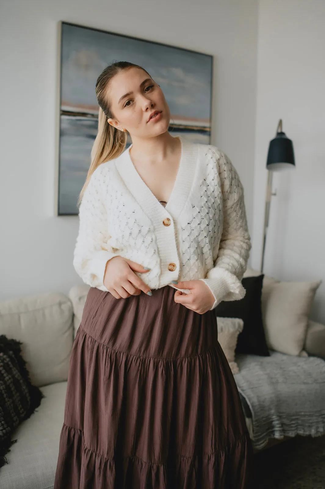 The Waffle Knit Chunky Cardigan