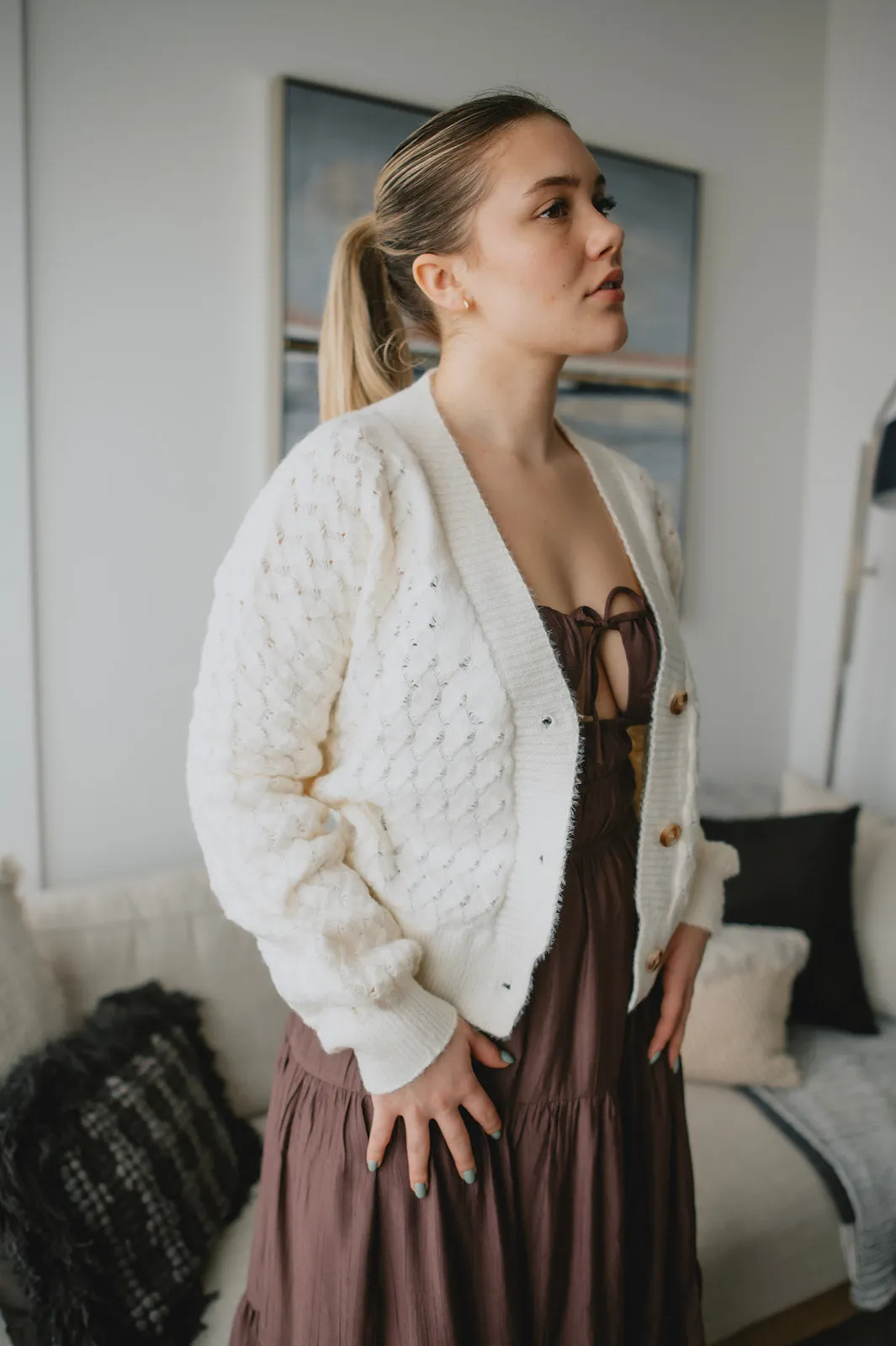 The Waffle Knit Chunky Cardigan