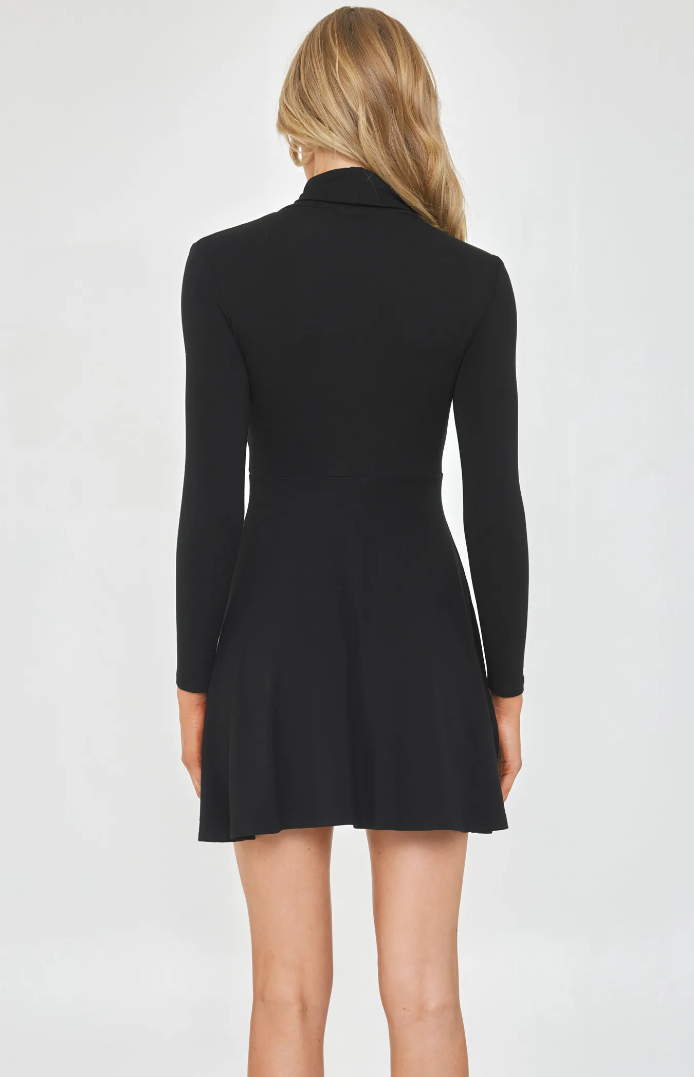 Turtleneck Jersey Long Sleeve Dress (SDR1105A)