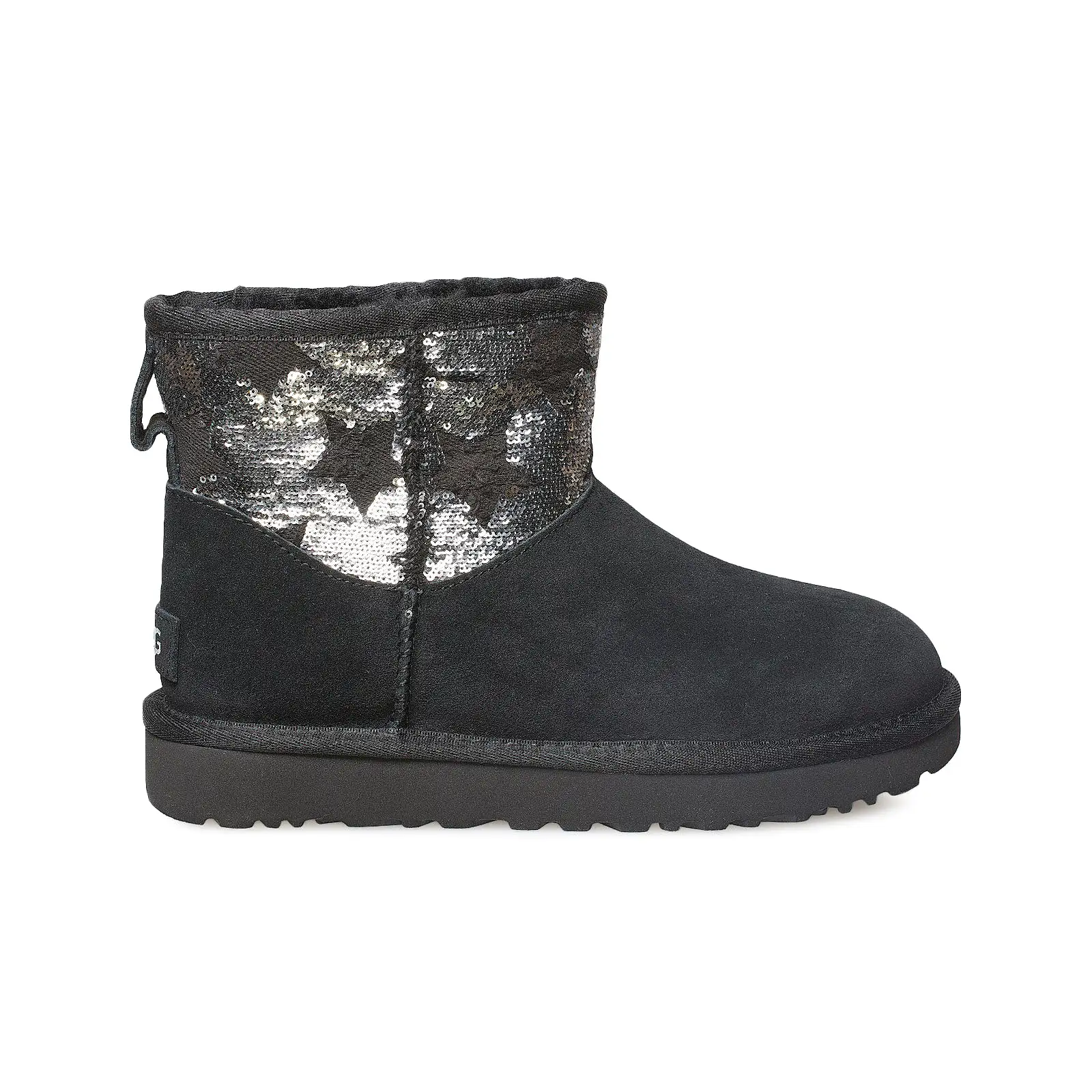 UGG Classic Mini Sequin Stars Black Boots - Women's