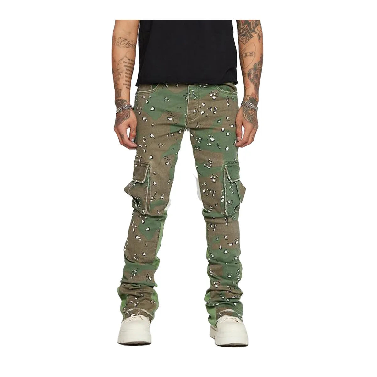 Valabasas Mens Commander Stacked Skinny Fit Jeans VLBS2198 Camo