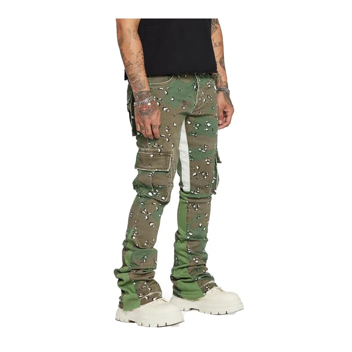 Valabasas Mens Commander Stacked Skinny Fit Jeans VLBS2198 Camo