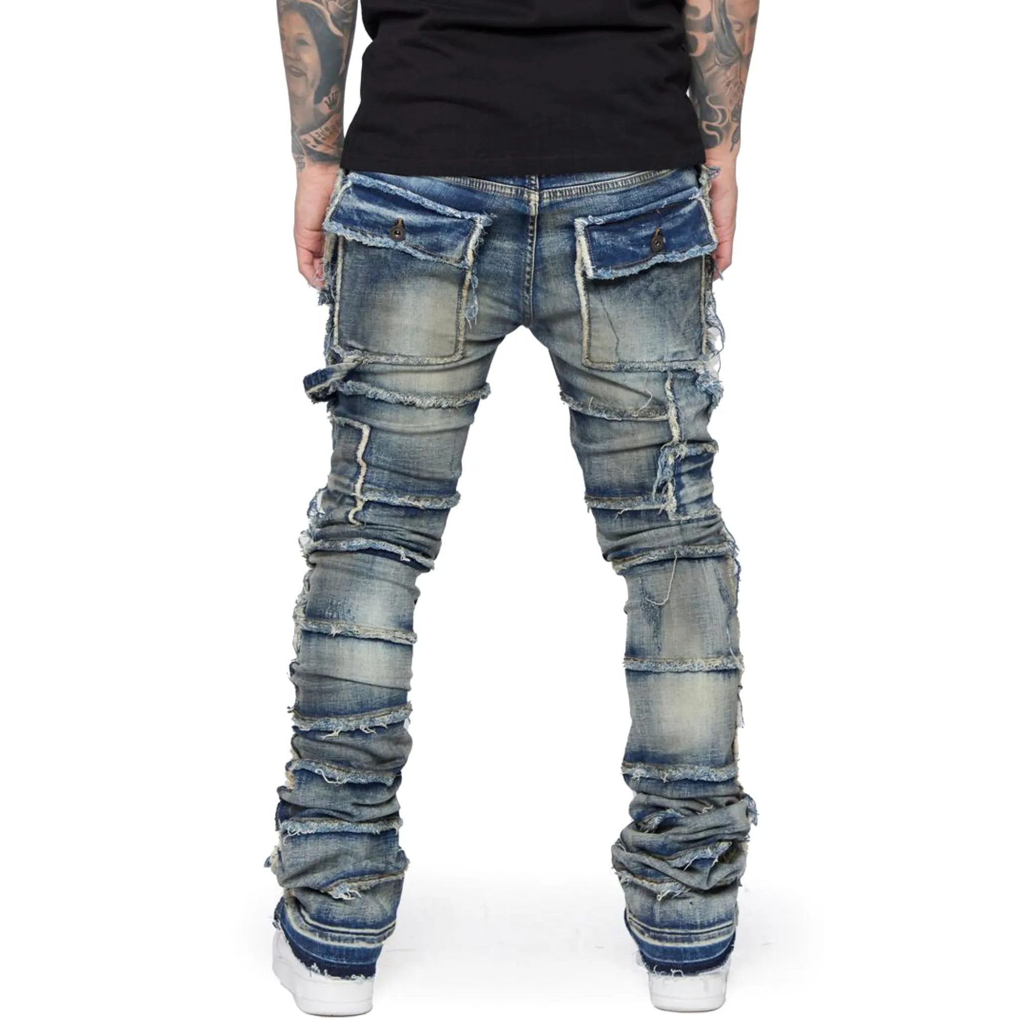 Valabasas Phoenix 2.0 Dark Vintage Stacked Flare Jeans