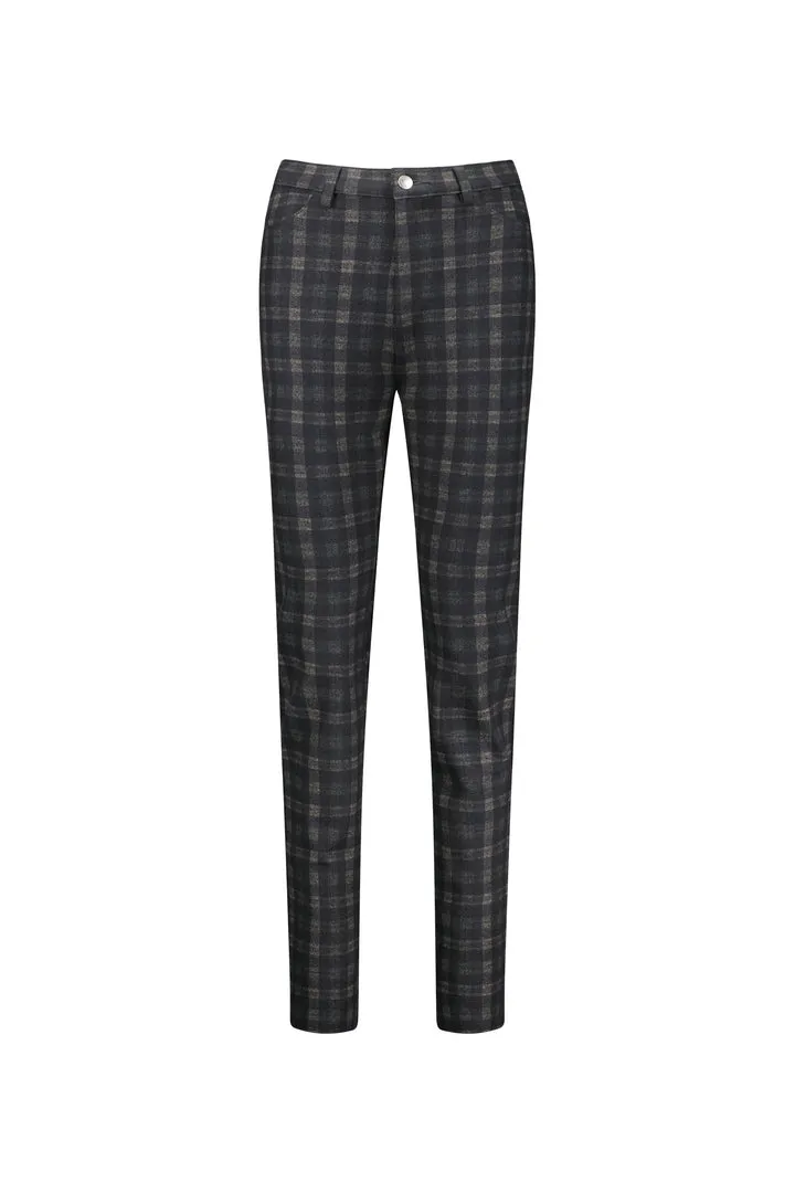 Vassalli -  Ponti Slim Leg Pant with Fly - Halifax Check