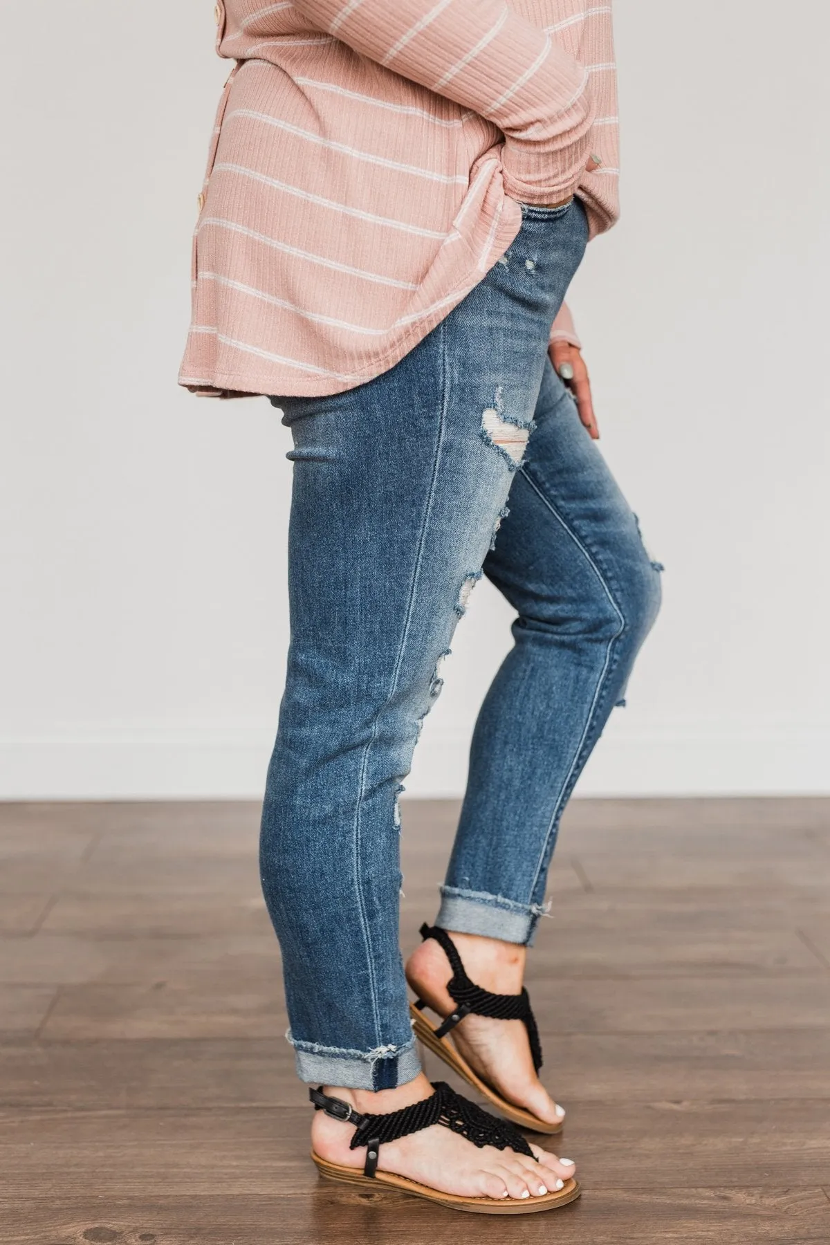 Vervet Distressed Cropped Skinny Jeans- Maeve Wash