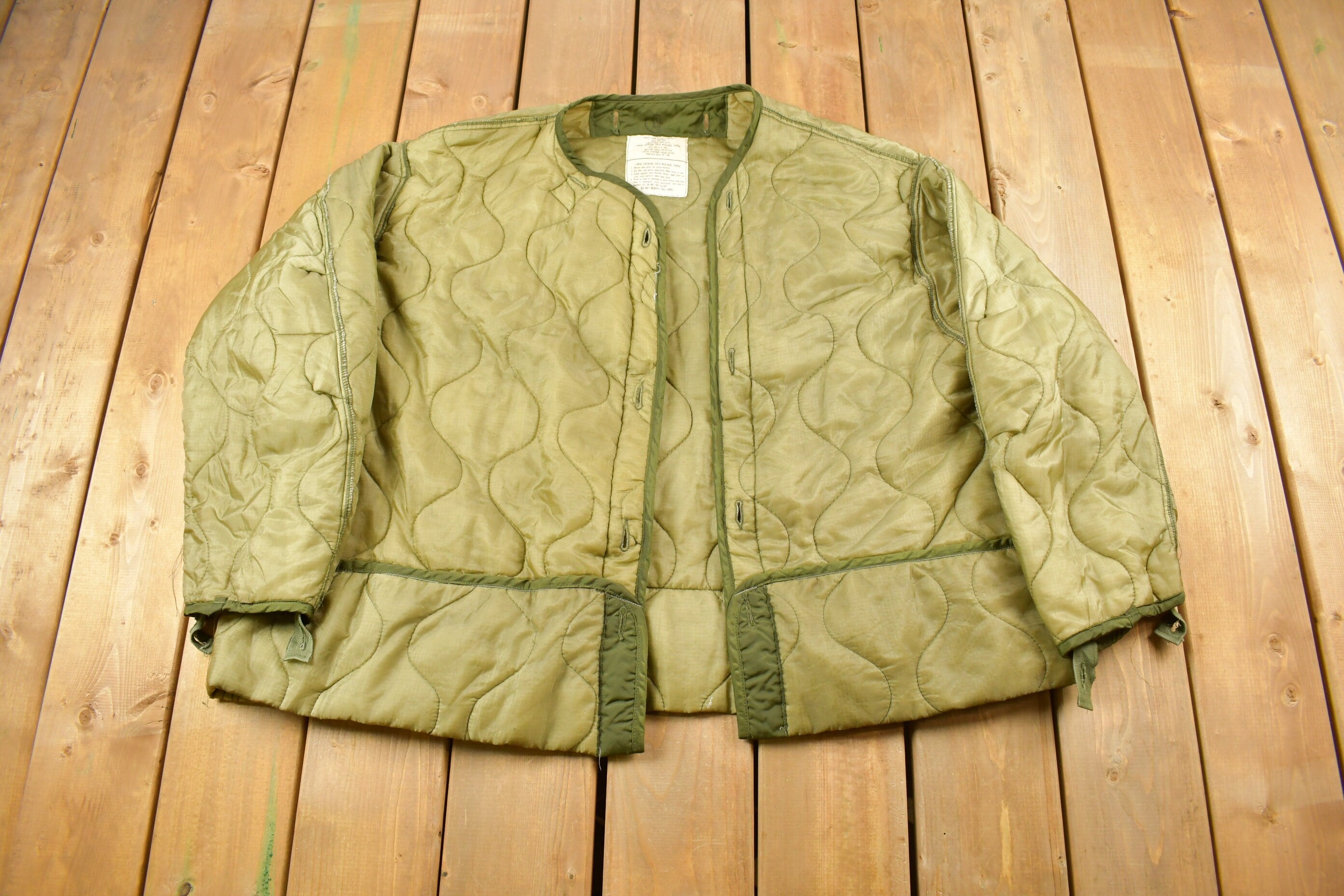 Vintage 1973 U.S. M65 Military Jacket Liner / Vintage Army Jacket / US Army Green / Vintage Utility Jacket / Streetwear Fashion 